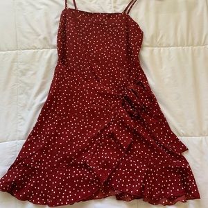 Princess Polly Caesura Mini Dress Wine NWT